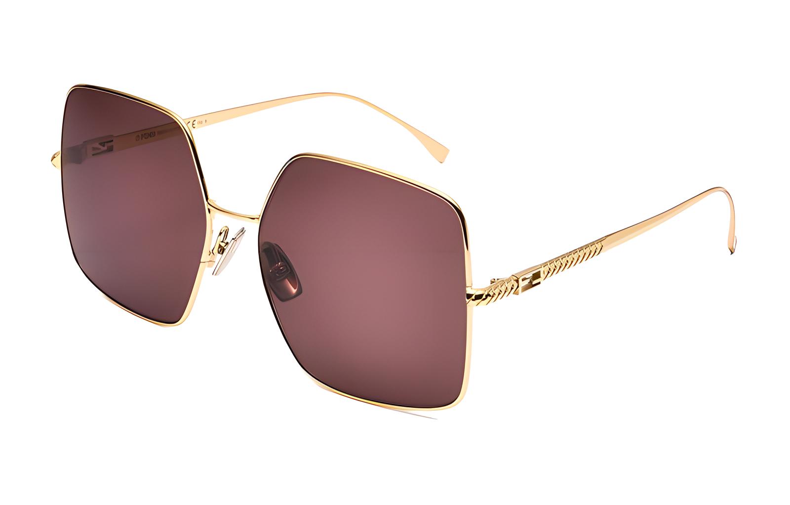 Женские очки Fendi FF0439S-001U1 (золотисто-черные)