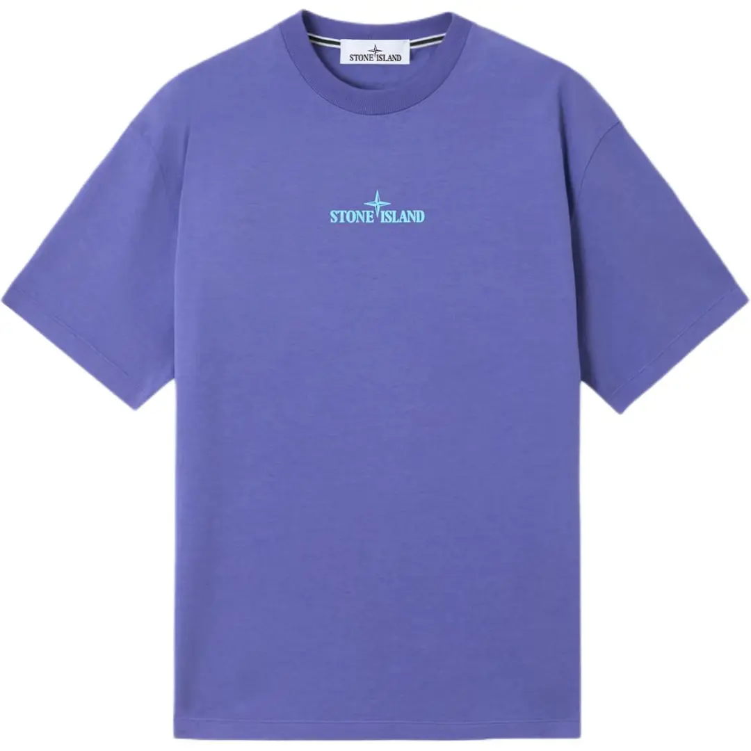 STONE ISLAND Logo Printed Crewneck T Shirt