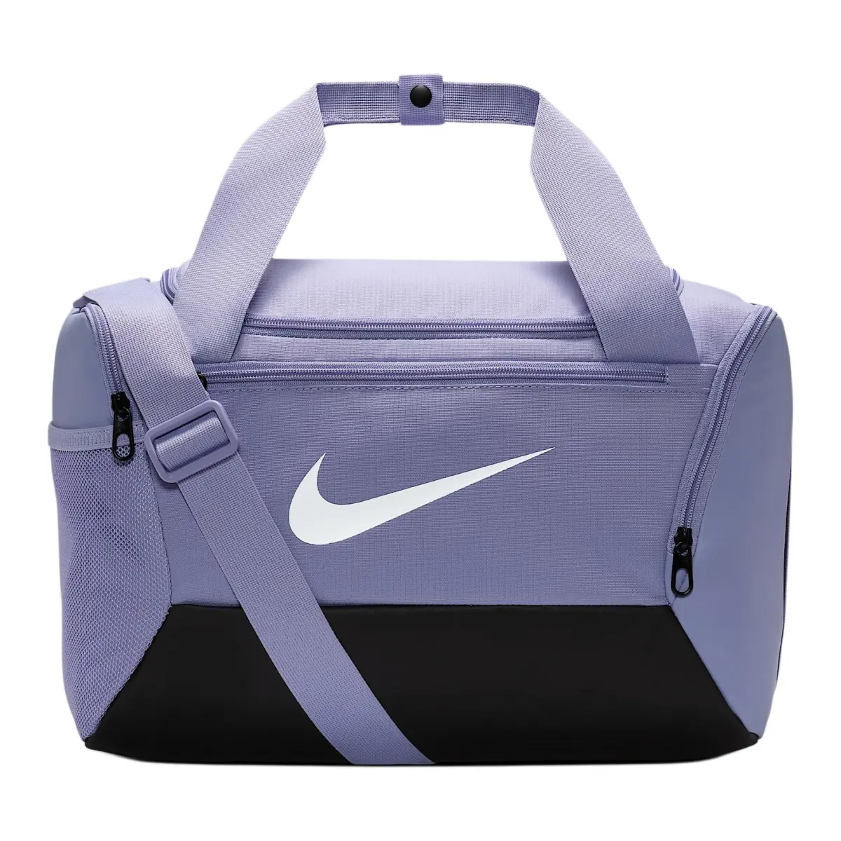 Nike Brasilia Polyester Shoulder Bag, Crossbody Bag, Handbag Small Unisex Light Purple & Ice & Black & White