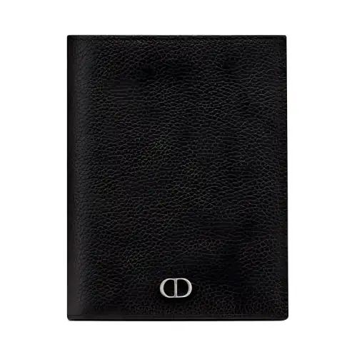 DIOR Cow Leather Passport Holder Regular Men's Black