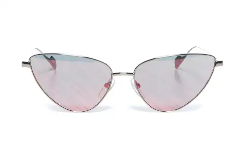 Balenciaga Metal Irregular Shape Sunglasses Men's Silver