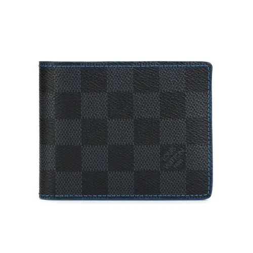 LOUIS VUITTON Slender Wallet Damier Graphite Blue