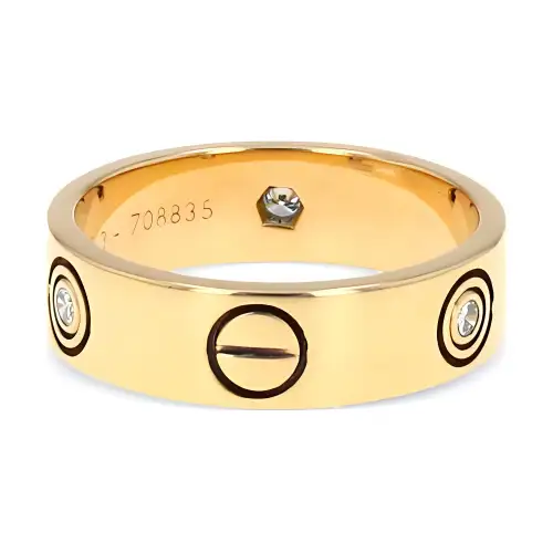 Cartier 1990s Yellow  Love Diamond Ring