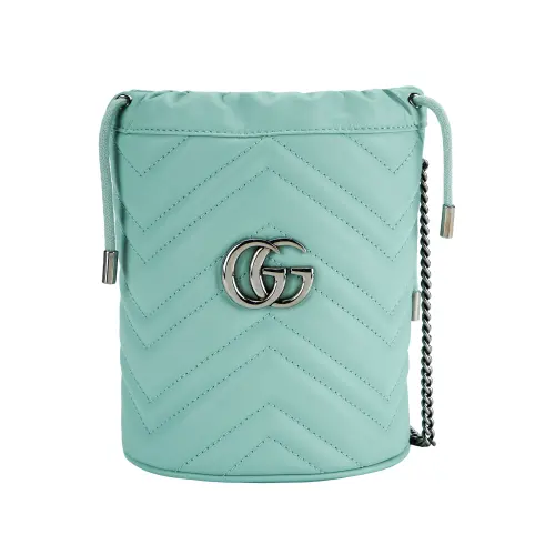 GUCCI GG Marmont Leather Crossbody Bags Mini Women's Green