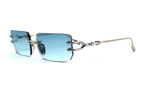Chrome Hearts Titanium Irregular Shape Sunglasses Men's Gold