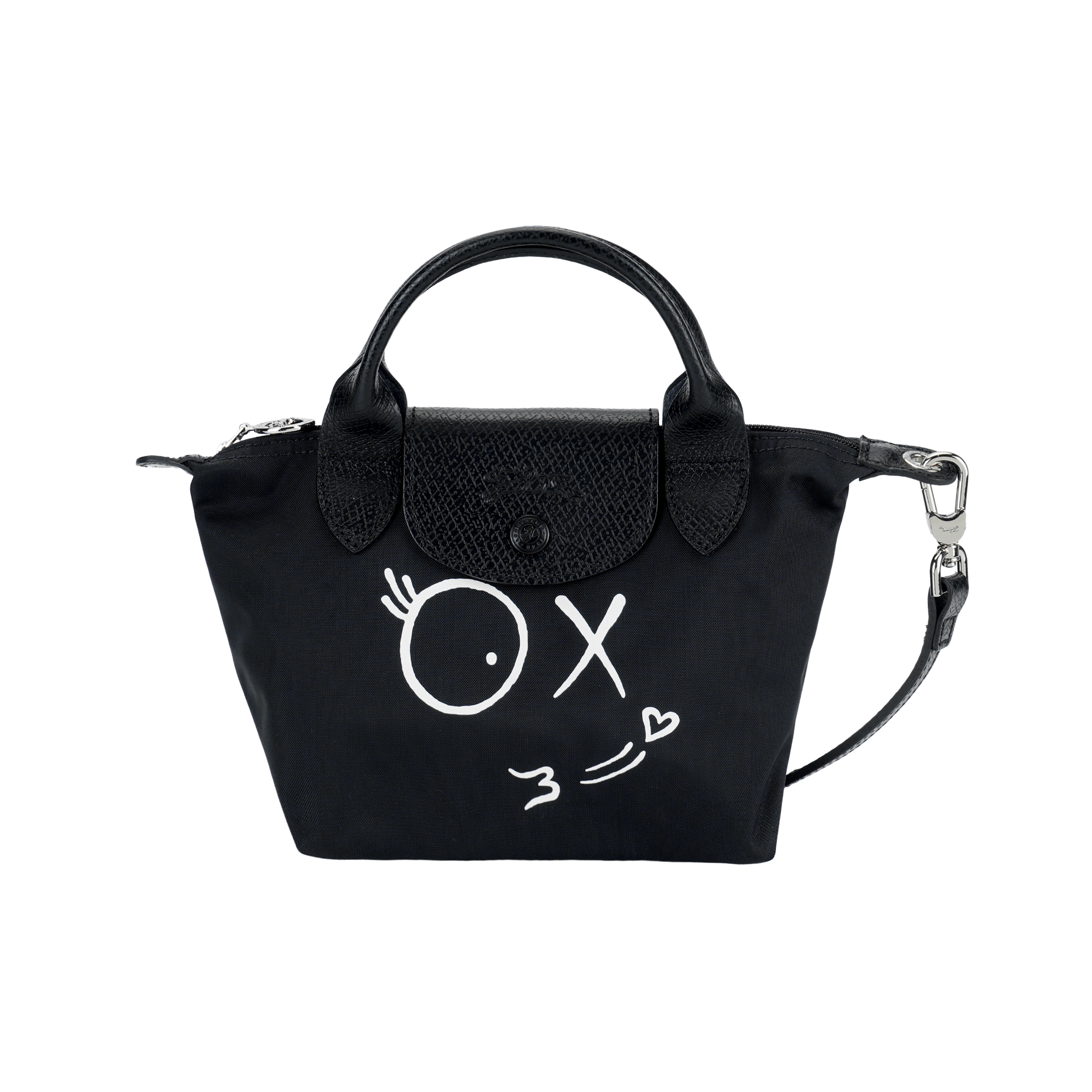 Сумка LONGCHAMP x ANDRÉ Le Pliage 17 (черная)