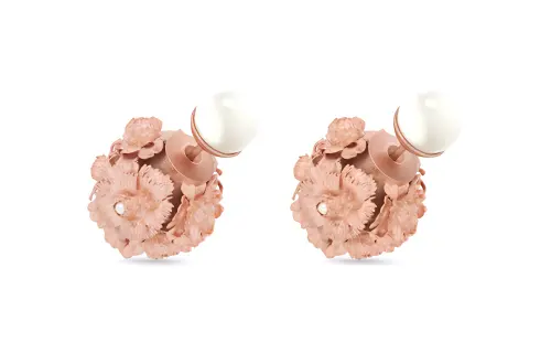 DIOR Metal Earrings Women's Pink