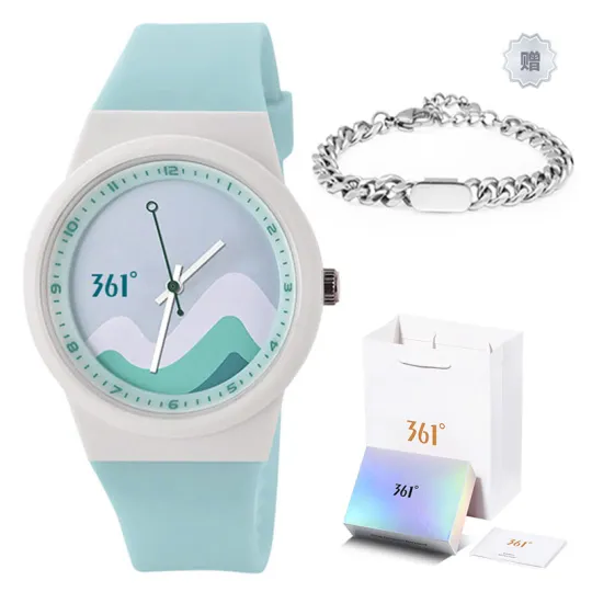 361° Shanhai Collection Quartz Movement PU Strap Watch Unisex Blue Dial