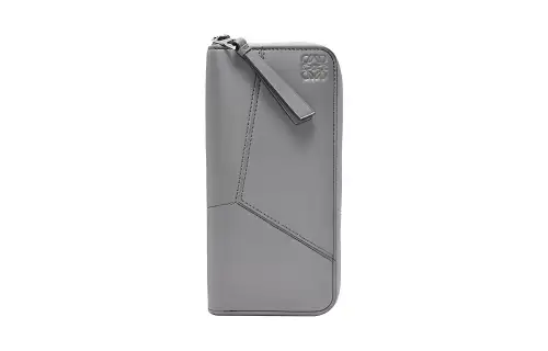 LOEWE Smooth Calfskin Wallet Men's Asphalt Gray