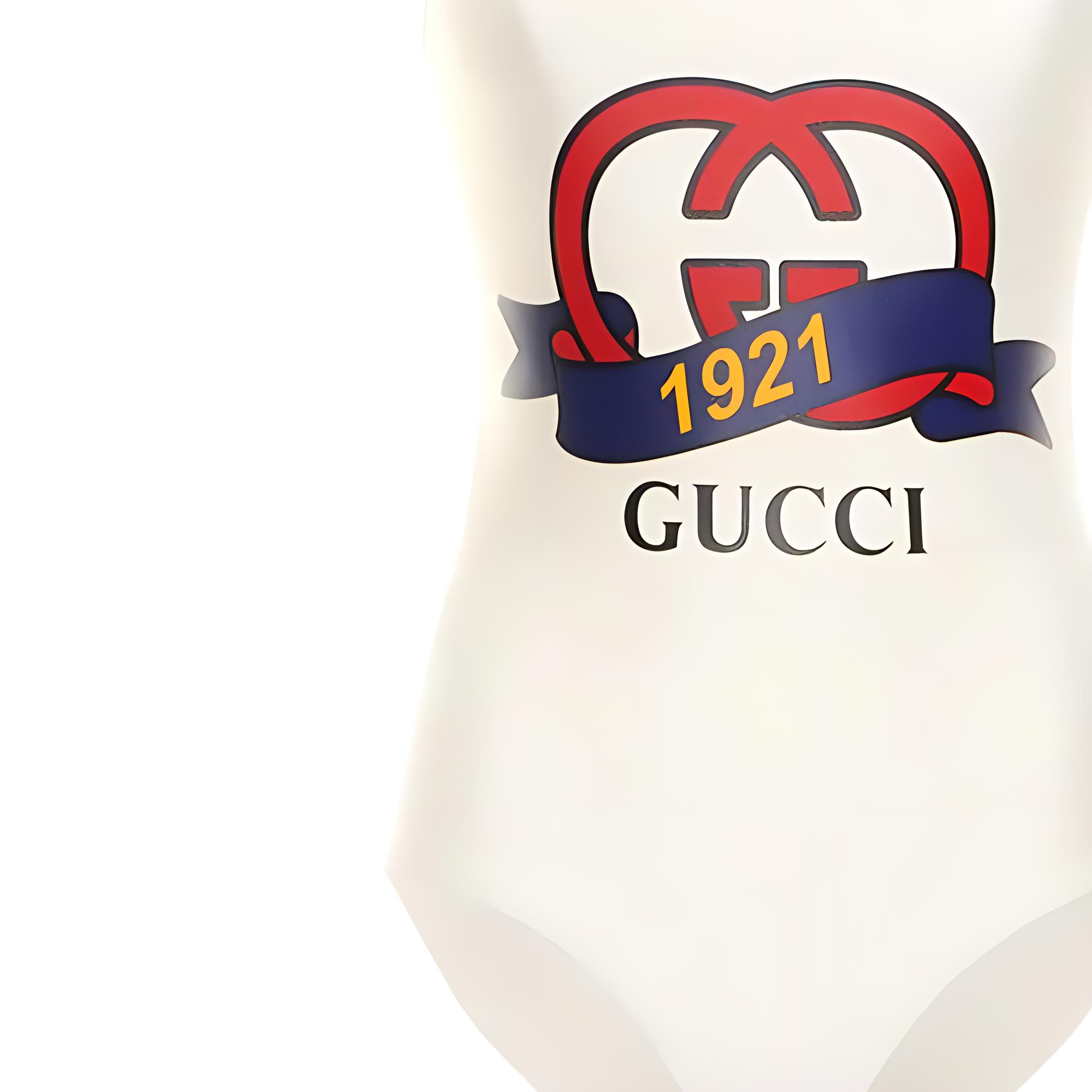 GUCCI SS23 One piece Swimsuit Women’s Ivory White