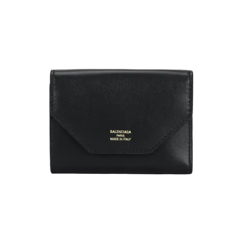 Balenciaga Smooth Calfskin Wallet Women's Black