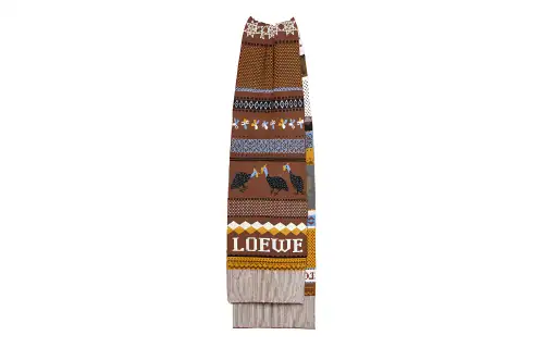 LOEWE Knit Scarves Unisex Brown