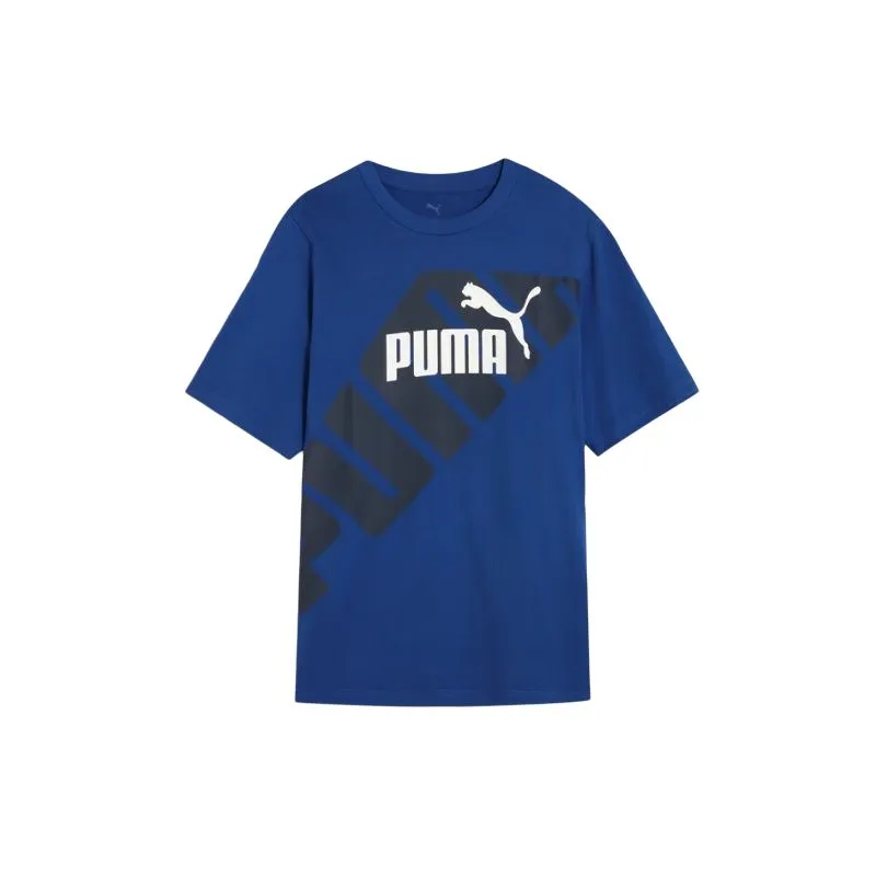 PUMA Power Graphic T Shirt Men's Blue Glaze