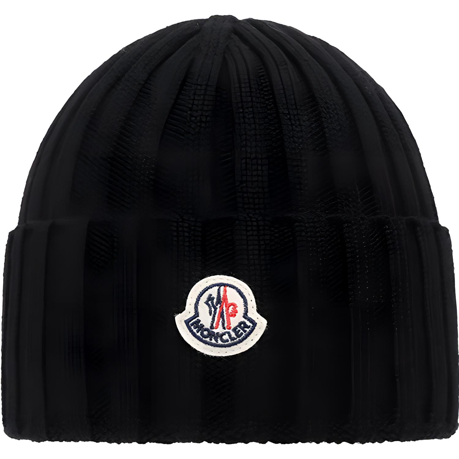 Шапка Moncler бини (черная)