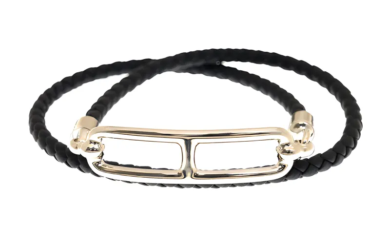 HERMES Roulis Wristbands Women's Black