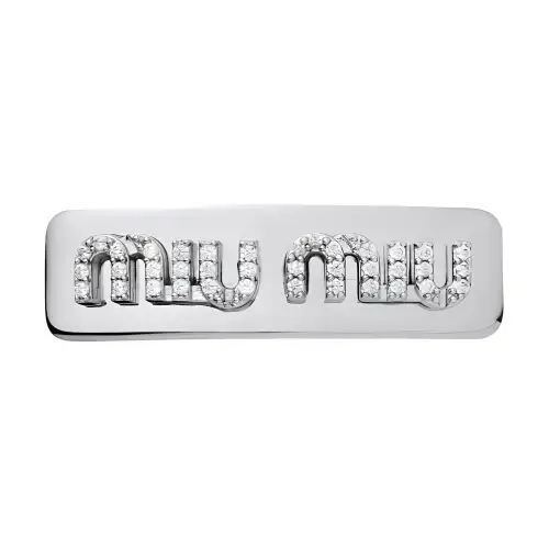 MIU MIU Brass Hair Clips Women's Silver