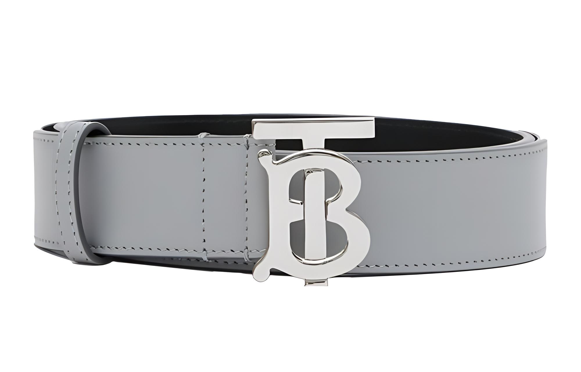 Мужской ремень Burberry TB 3.5cm (серый)