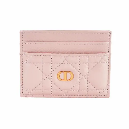DIOR Caro Soft Cow Leather Card Holder Card Holder Women's Rouge Pink