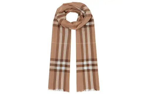 Burberry Knit Scarves Unisex Brown