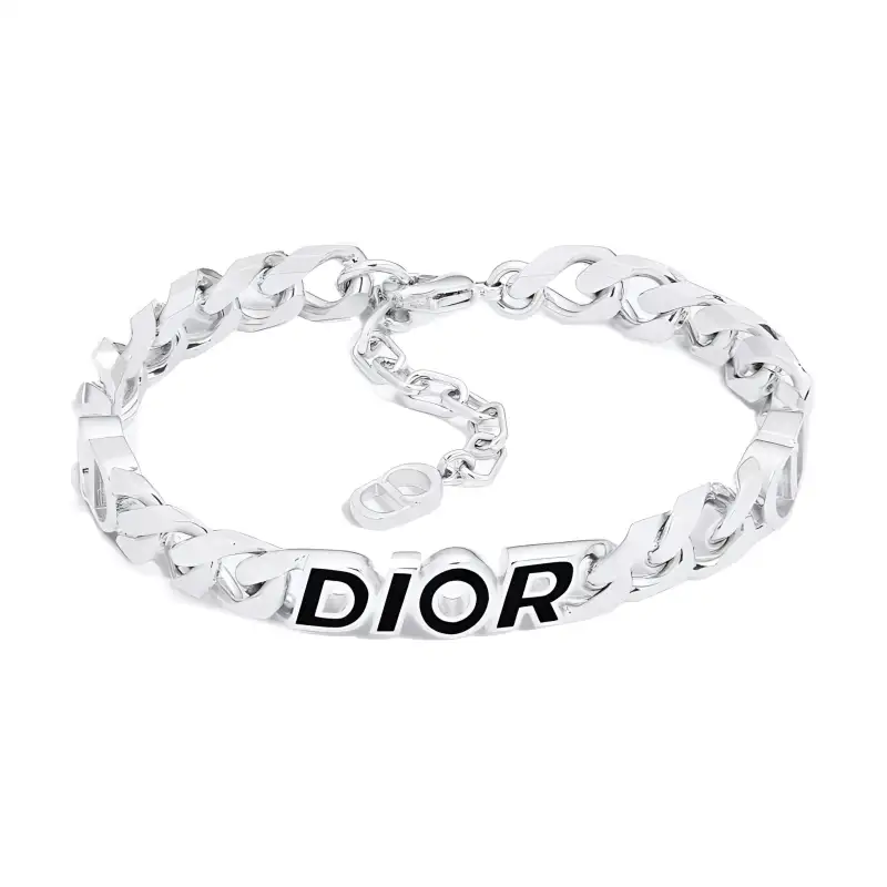 DIOR Brass, Resin Bracelets Men's Silver