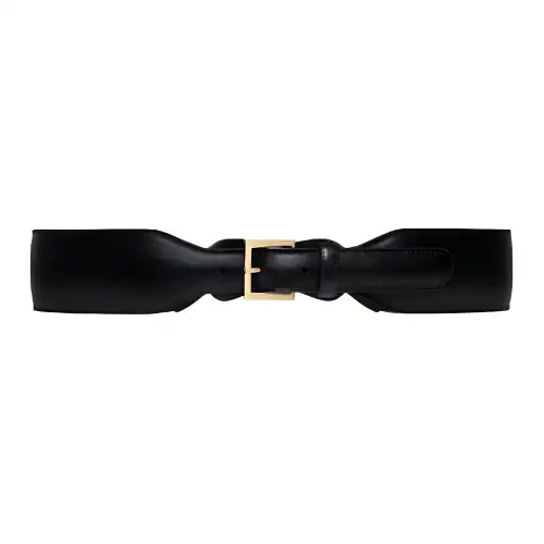 GUCCI Horsebit Collection Leather Belts Women's Black Width 5cm