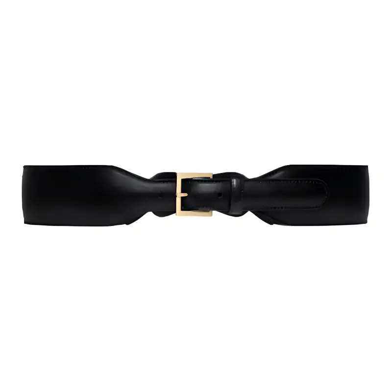 GUCCI Horsebit Collection Leather Belts Women's Black Width 5cm
