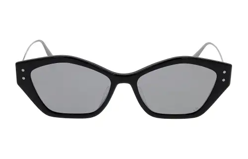 DIOR Irregular Shape Sunglasses Women's Silver