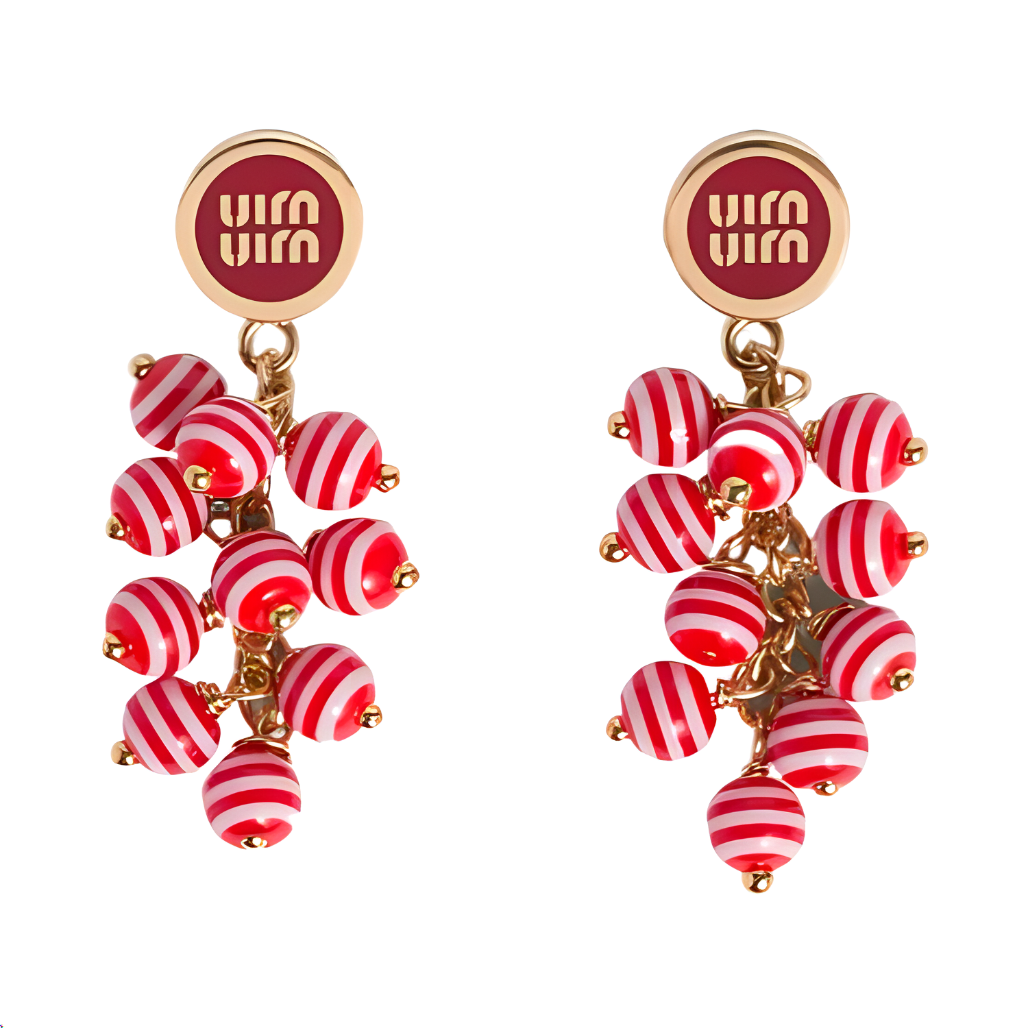 Женские серьги MIU MIU (красные)
