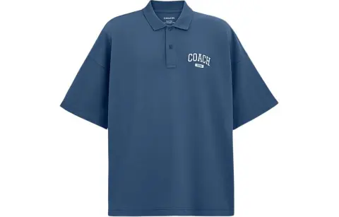 COACH SS24 Polo Shirt Men's Marine Blue