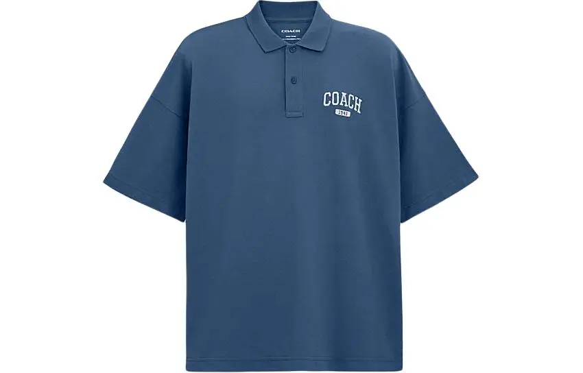 COACH SS24 Polo Shirt Men's Marine Blue