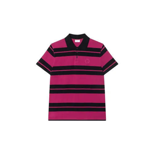 SAINT LAURENT Monogram Striped Polo Shirt
