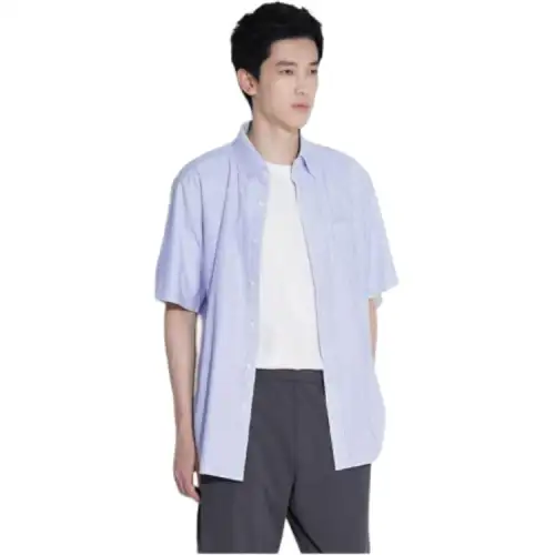 UNIQLO Shirts Unisex Blue Pointed Collar Moderate Other