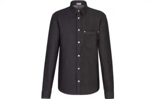 DIOR Shirts Men's Black Lapel Moderate Other