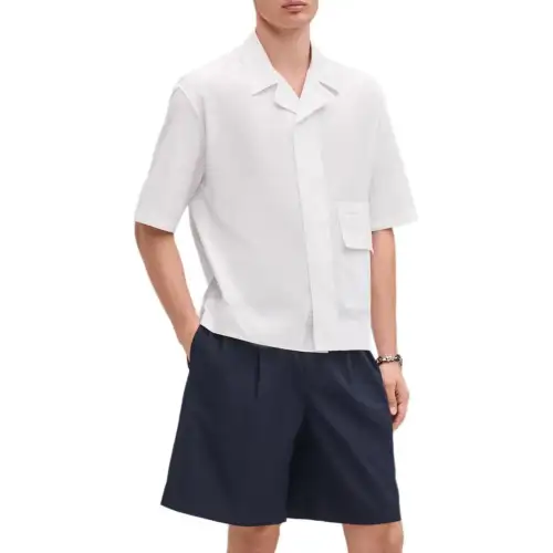 HERMES Shirts Men's White Moderate