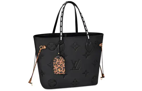 LOUIS VUITTON Neverfull Mm Wild At Heart Black