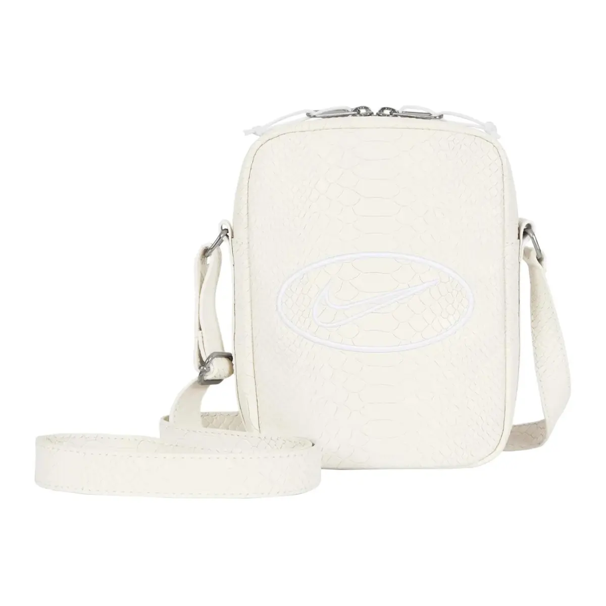 Supreme Nike Collaboration Cow Leather Shoulder Bag, Crossbody Bag Unisex White