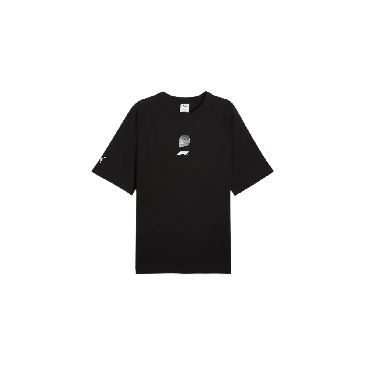 PUMA T-Shirts Men's Black Crew Neck Moderate
