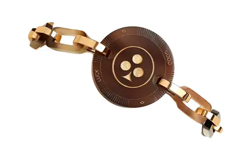 HERMES Ox Horn, Metal, Brass, Gold Plated Bracelets Women's Gold