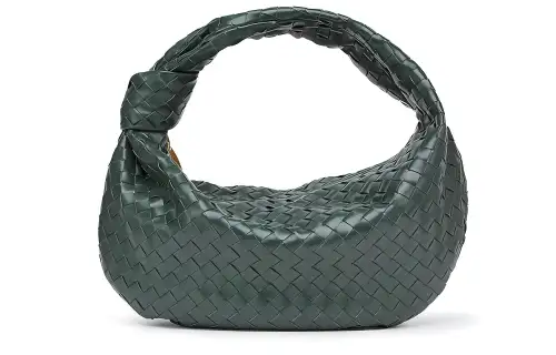 Bottega Veneta Sheepskin Portable Crossbody Bag, Shoulder Bag Women's Dark Green