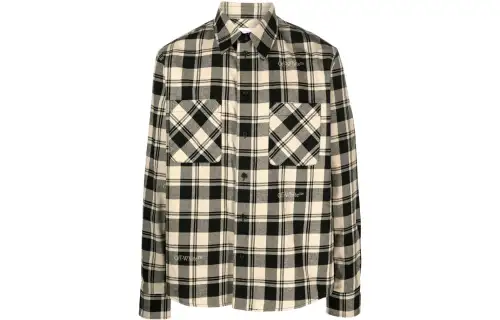 OFF WHITE Checked Long Sleeved Flannel Shirt