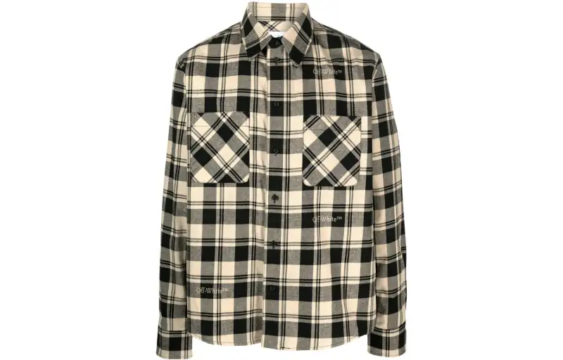 OFF WHITE Checked Long Sleeved Flannel Shirt