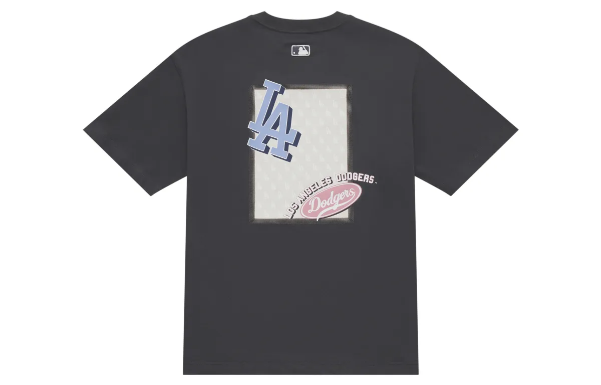MLB MONOGRAM SS25 T Shirt Unisex Charcoal Gray