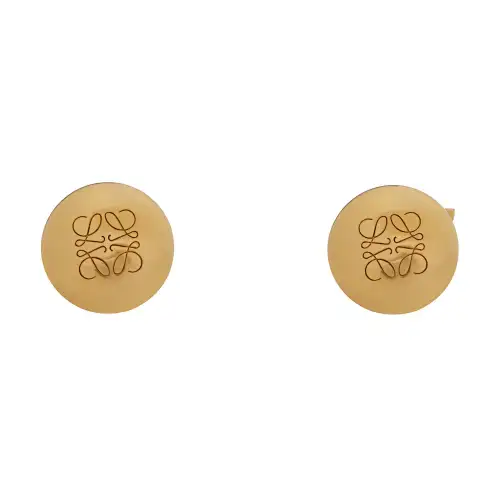LOEWE Sterling Silver Stud Earrings Women's Gold