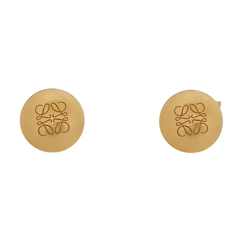 LOEWE Sterling Silver Stud Earrings Women's Gold