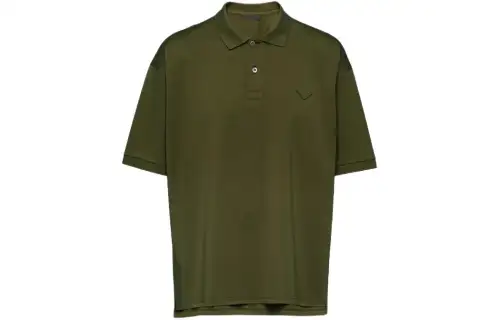 PRADA Oversized Cotton Polo Shirt Polo Shirt Men's Green