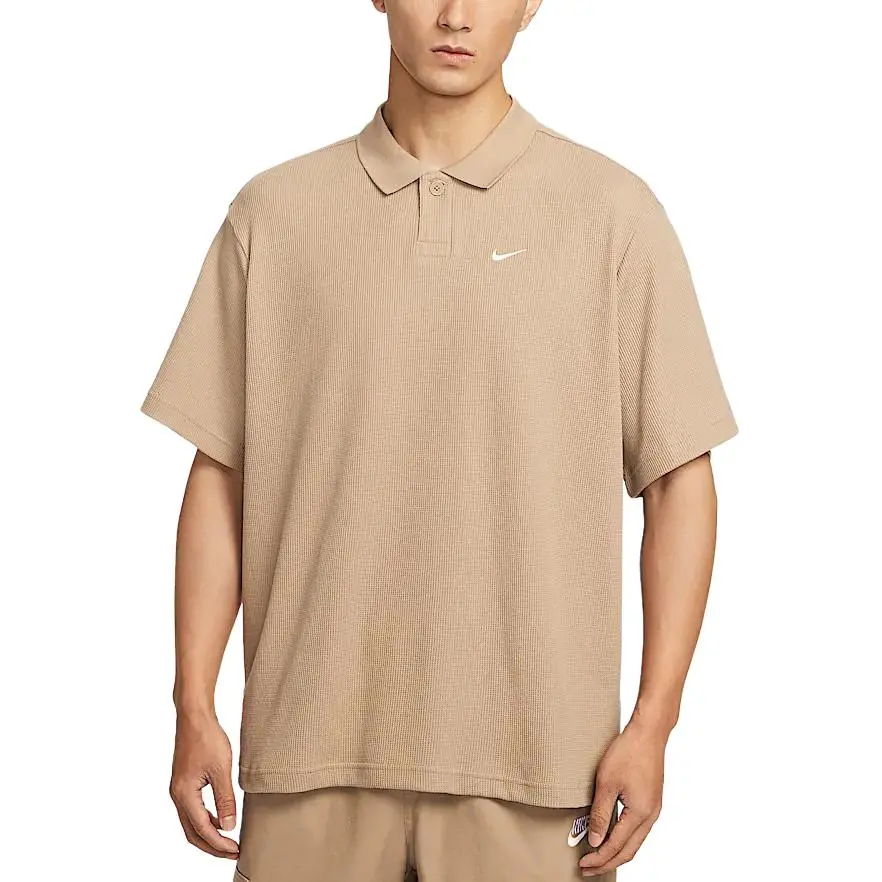 Nike Club T-Shirts Men's Khaki Polo Collar Moderate