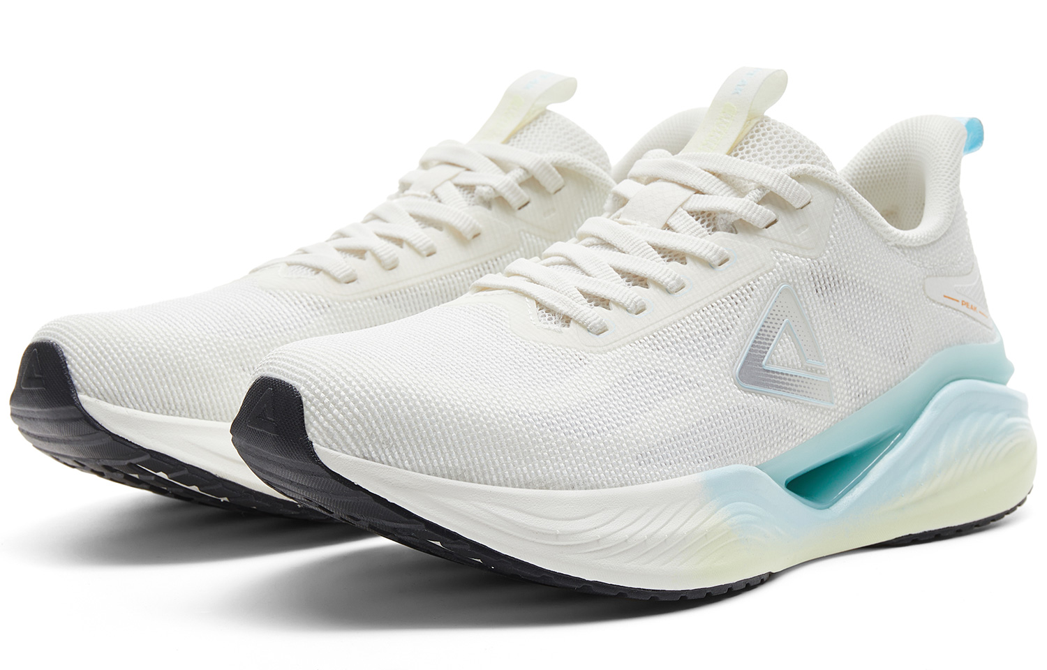 PEAK Lightweight Rebound Anti Rollover Low top Running Shoes Women’s Milk White Blue