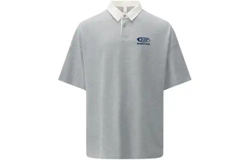 Reebok Polo Shirts Unisex Gray Polo Collar Moderate Straight Fit