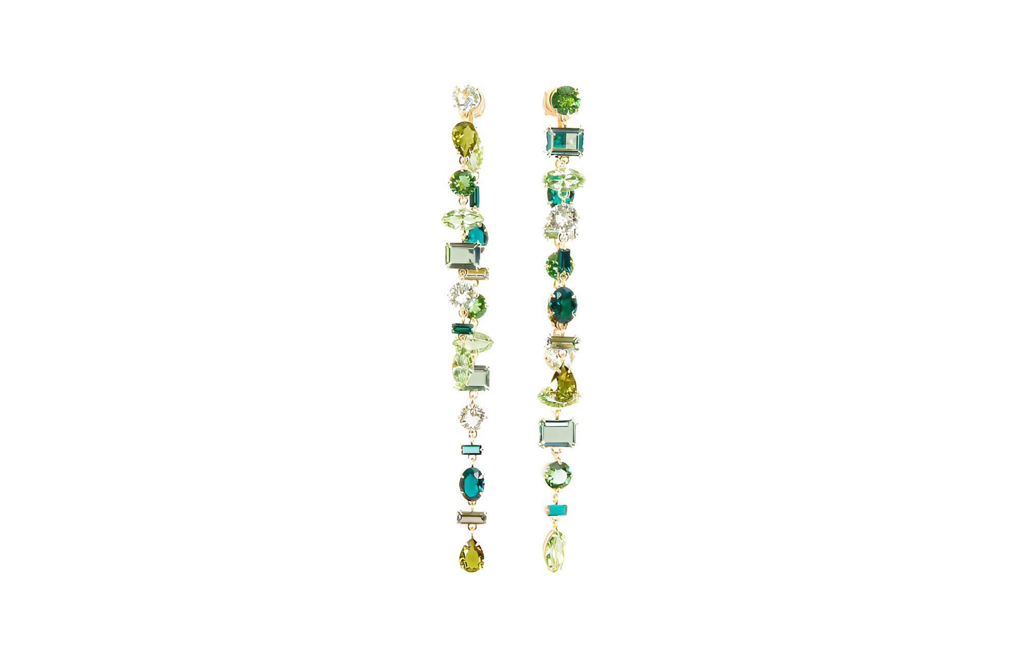 Женские серьги Swarovski Gema (зеленые)