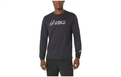 ASICS Sweatshirts Men's Blue Crew Neck Moderate Other